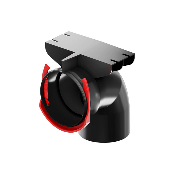 Cut-Out Zehnder CTA110 Adaptor Comfortable indoor ventilation Angled view