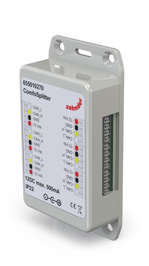 Cut-Out Zehnder ComfoSplitter Comfortable indoor ventilation Front view