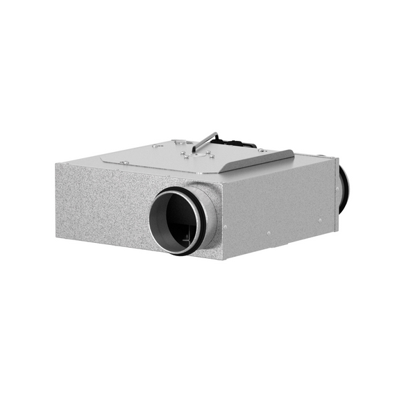 Cut-Out Zehnder Low Profile Induct Comfortable indoor ventilation Angled view