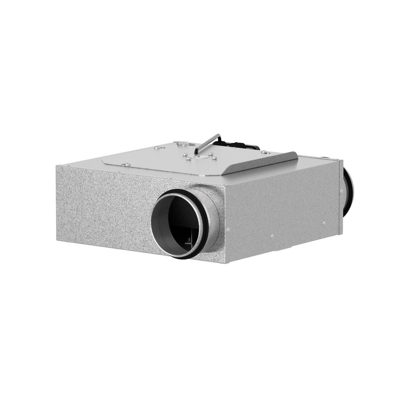 Cut-Out Zehnder Low Profile Induct Comfortable indoor ventilation Angled view