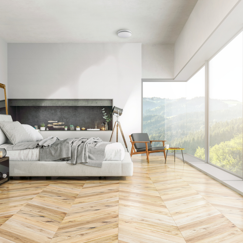 Modern Bedroom interior, with nature view, Comfo Valve Luna, retouching