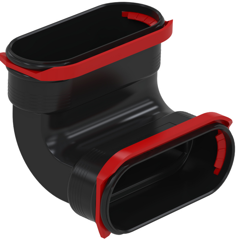 Rendering Zehnder ComfoFit bend FL51 Comfortable indoor ventilation Angled view