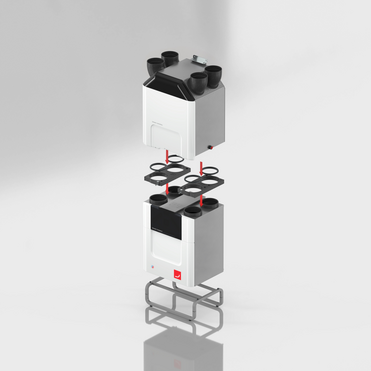 Cut-Out Comfortable indoor ventilation Angled view