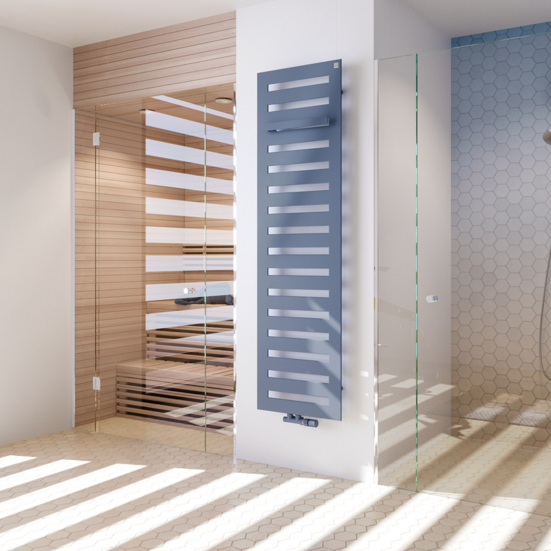 Rendering Zehnder Metropolitan Bar Decorative radiator Angled view