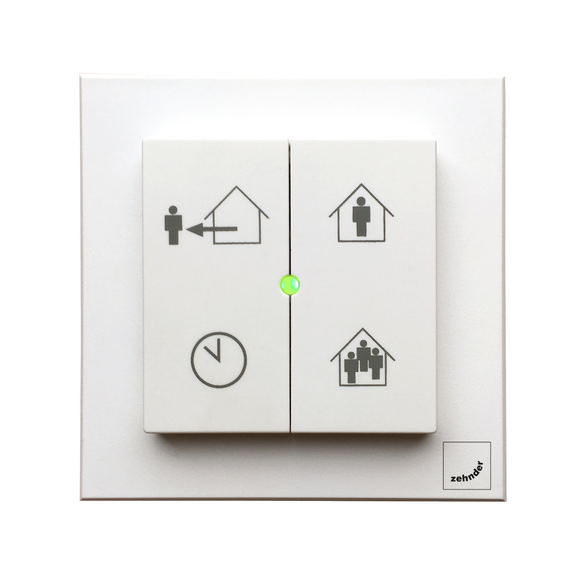 Cut-Out Zehnder EVO Switch Comfortable indoor ventilation Front view