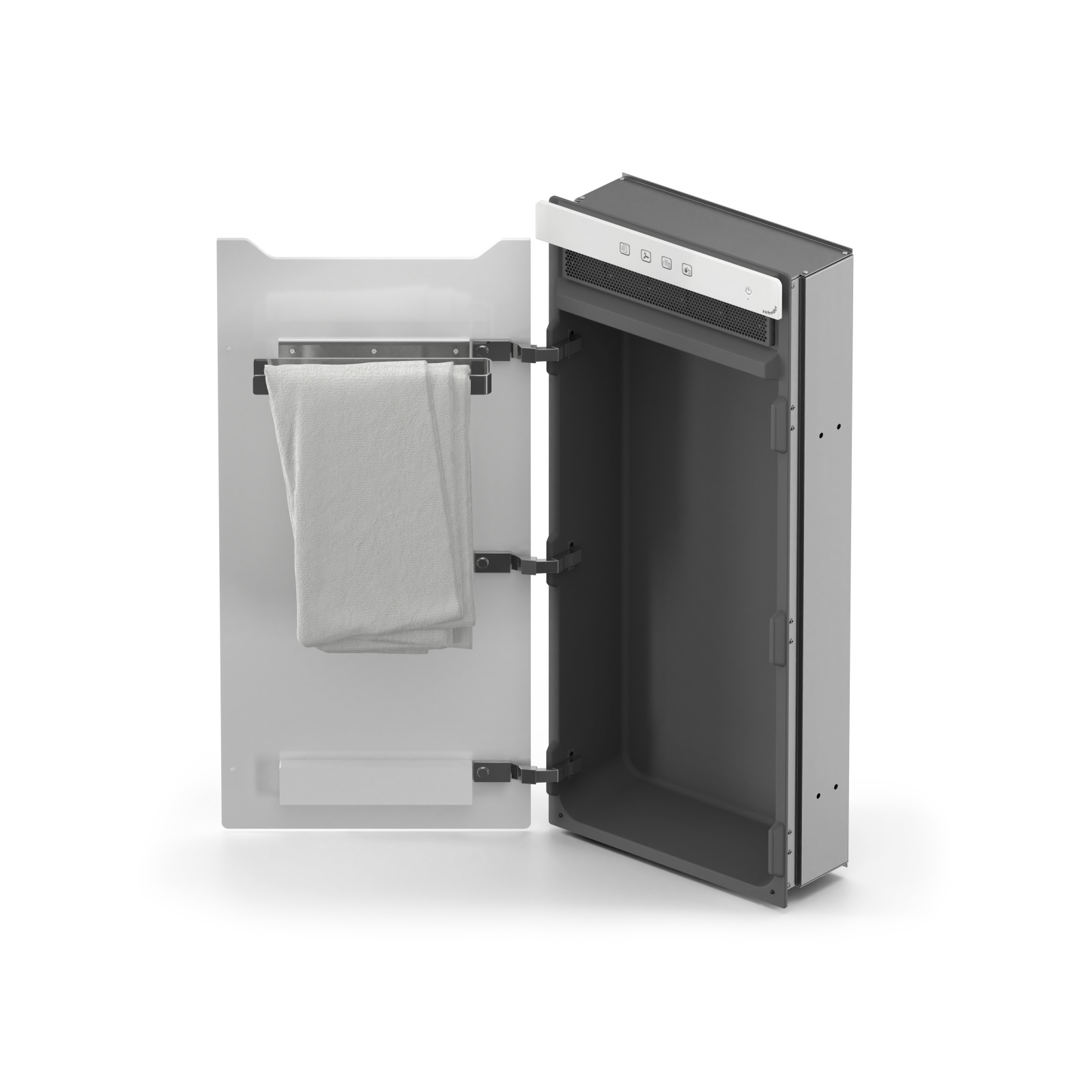 Cut-Out Zehnder Zenia Decorative radiator Angled view