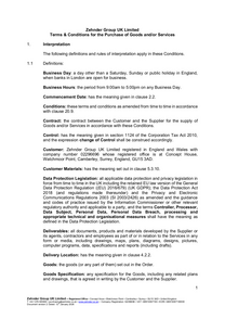 Terms & Conditions for the Purchase of Goods and/or Services - Zehnder Group UK Limited 